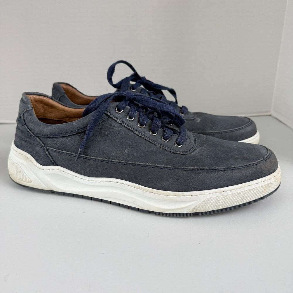 Johnston & Murphy Men's Gleason U-Throat Lace Up Shoes Navy Nubuck Size 11.5 M
